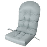 NNECW 12 cm Thick Patio Chair Cushion with Fixing Straps for Adirondack-Grey