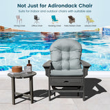 NNECW 12 cm Thick Patio Chair Cushion with Fixing Straps for Adirondack-Grey