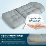 NNECW 12 cm Thick Patio Chair Cushion with Fixing Straps for Adirondack-Grey