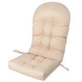NNECW 12 cm Thick Patio Chair Cushion with Fixing Straps for Adirondack-White