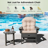 NNECW 12 cm Thick Patio Chair Cushion with Fixing Straps for Adirondack-White
