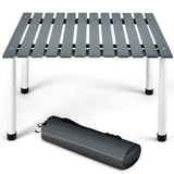NNECW Outdoor Folding Camping Roll up Table with Carry Bag for Picnic &amp Beach-Grey