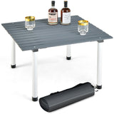 NNECW Outdoor Folding Camping Roll up Table with Carry Bag for Picnic &amp Beach-Grey
