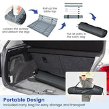 NNECW Outdoor Folding Camping Roll up Table with Carry Bag for Picnic &amp Beach-Grey