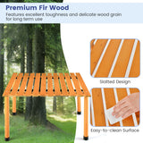 NNECW Outdoor Folding Camping Roll up Table with Carry Bag for Picnic &amp Beach-Natural