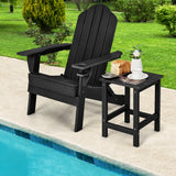 NNECW Stylish Side Table with Weather-Resistant Material for Patio/Porch/Garden-Black