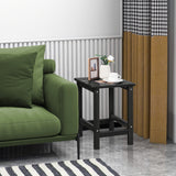 NNECW Stylish Side Table with Weather-Resistant Material for Patio/Porch/Garden-Black