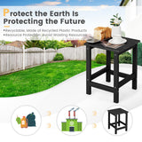 NNECW Stylish Side Table with Weather-Resistant Material for Patio/Porch/Garden-Black