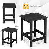 NNECW Stylish Side Table with Weather-Resistant Material for Patio/Porch/Garden-Black