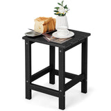 NNECW Stylish Side Table with Weather-Resistant Material for Patio/Porch/Garden-Black