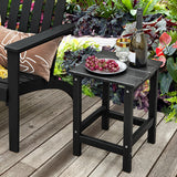 NNECW Stylish Side Table with Weather-Resistant Material for Patio/Porch/Garden-Black