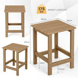 NNECW Stylish Side Table with Weather-Resistant Material for Patio/Porch/Garden-Coffee