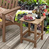NNECW Stylish Side Table with Weather-Resistant Material for Patio/Porch/Garden-Coffee