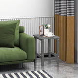NNECW Stylish Side Table with Weather-Resistant Material for Patio/Porch/Garden-Grey