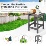 NNECW Stylish Side Table with Weather-Resistant Material for Patio/Porch/Garden-Grey
