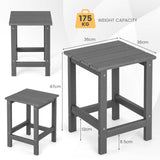 NNECW Stylish Side Table with Weather-Resistant Material for Patio/Porch/Garden-Grey