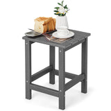 NNECW Stylish Side Table with Weather-Resistant Material for Patio/Porch/Garden-Grey