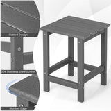 NNECW Stylish Side Table with Weather-Resistant Material for Patio/Porch/Garden-Grey