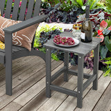 NNECW Stylish Side Table with Weather-Resistant Material for Patio/Porch/Garden-Grey