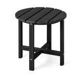 NNECW Side Table with Weather-Resistant Material for Patio/Porch/Garden-Black