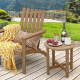 NNECW Side Table with Weather-Resistant Material for Patio/Porch/Garden-Coffee