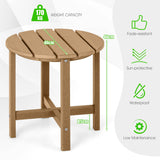 NNECW Side Table with Weather-Resistant Material for Patio/Porch/Garden-Coffee