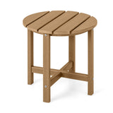 NNECW Side Table with Weather-Resistant Material for Patio/Porch/Garden-Coffee