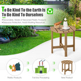 NNECW Side Table with Weather-Resistant Material for Patio/Porch/Garden-Coffee