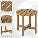 NNECW Side Table with Weather-Resistant Material for Patio/Porch/Garden-Coffee