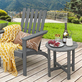 NNECW Side Table with Weather-Resistant Material for Patio/Porch/Garden-Grey