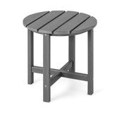 NNECW Side Table with Weather-Resistant Material for Patio/Porch/Garden-Grey