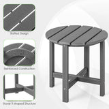 NNECW Side Table with Weather-Resistant Material for Patio/Porch/Garden-Grey