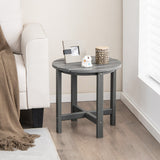 NNECW Side Table with Weather-Resistant Material for Patio/Porch/Garden-Grey