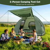 NNECW 2-Person Foldable Camping Tent Cot with Air Mattress