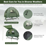 NNECW  5-In-1 Single Folding Camping Tent Cots  with Comfy Air Mattress and Pillow for Hiking & Picnic
