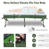NNECW  5-In-1 Single Folding Camping Tent Cots  with Comfy Air Mattress and Pillow for Hiking & Picnic