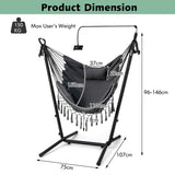 NNECW Adjustable Hanging Chair with Phone Holder for Indoor & Outdoor Use