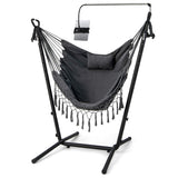 NNECW Adjustable Hanging Chair with Phone Holder for Indoor & Outdoor Use
