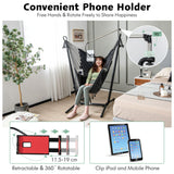 NNECW Adjustable Hanging Chair with Phone Holder for Indoor & Outdoor Use