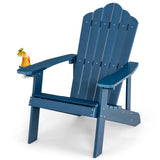 NNECW Adirondack Chair with Cup Holder for Patio-Navy
