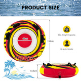 NNECW Inflatable Towable Tubes for Boating with Front & Back Tow Points for Boat