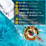NNECW Inflatable Towable Tubes for Boating with Front & Back Tow Points for Boat