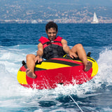 NNECW Inflatable Towable Tubes for Boating with Front & Back Tow Points for Boat