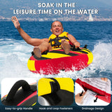 NNECW Inflatable Towable Tubes for Boating with Front & Back Tow Points for Boat