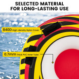 NNECW Inflatable Towable Tubes for Boating with Front & Back Tow Points for Boat
