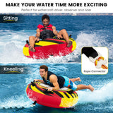 NNECW Inflatable Towable Tubes for Boating with Front & Back Tow Points for Boat