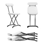 NNECW Set of 2 Folding Chair with Ergonomic Backrest & Curved Feet
