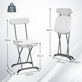 NNECW Set of 2 Folding Chair with Ergonomic Backrest & Curved Feet