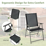 NNECW 2 Pieces Patio Folding Chairs with Rustproof Metal Frame for Garden/Camping