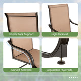 NNECW High Back Patio Chairs with Breathable Fabric for Backyard